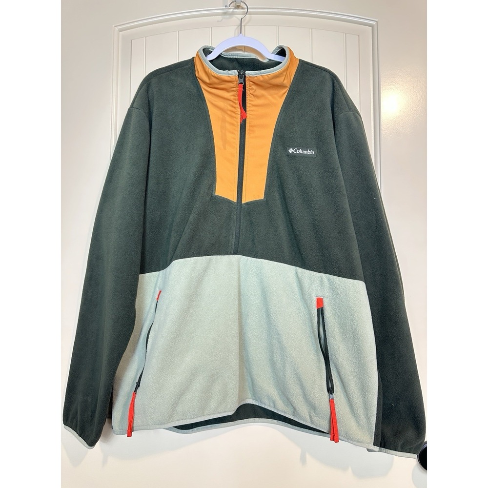 Columbia Sequoia Grove half zip fleece pullover mens Sz 2X outdoor hiking